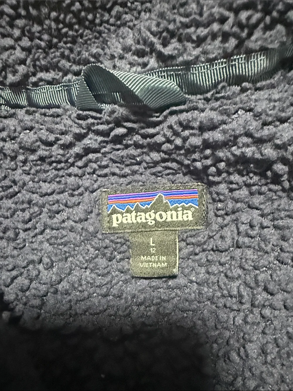 Patagonia Kids Navy Sherpa Half-Zip Pullover